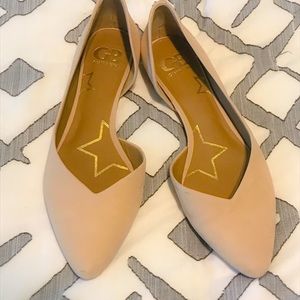 Nude Blush Pointed Toe Flats - Gianni Bini